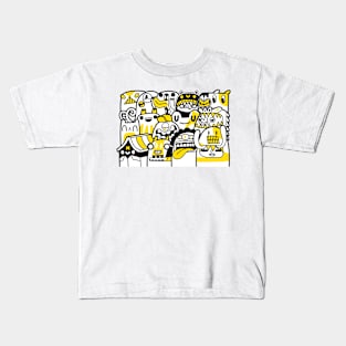 Doodle YELLOW CAB Kids T-Shirt